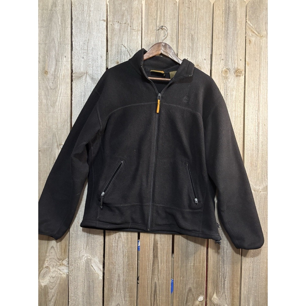 Timberland Weathergearâ Black Fleece Jacket Full Zip Outdoor Hiking Men's Large